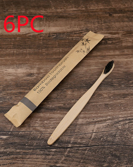 Flat Bamboo Toothbrush Kraft Paper Bag Toothbrush