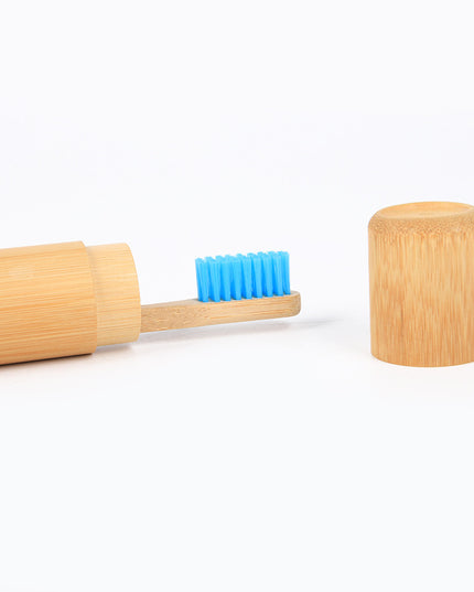 Bamboo Toothbrush Novelty Wooden Teeth Brush soft-bristle Bamboo Fibre Wooden Handle Bamboo Tube Charcoal Set