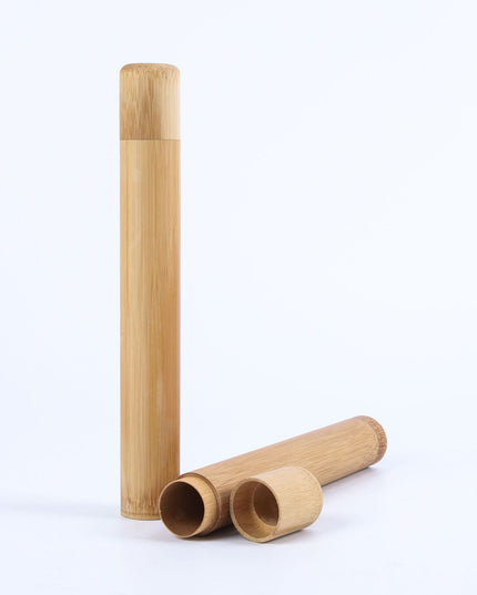 Bamboo Toothbrush Novelty Wooden Teeth Brush soft-bristle Bamboo Fibre Wooden Handle Bamboo Tube Charcoal Set