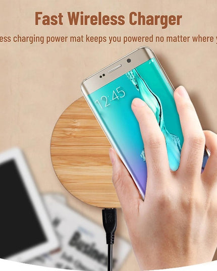Bamboo Vertical Wireless Charging, Home, Office, Travel Universal, Dual-coil Design, Horizontal And Vertical Screen Can Be Charged, Compatible With All Kinds Of Wireless Charging Equipment