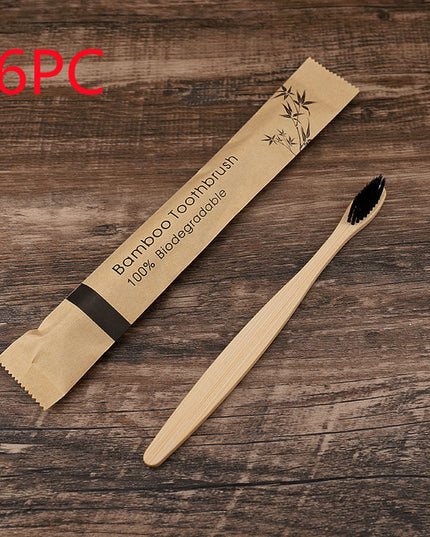 Flat Bamboo Toothbrush Kraft Paper Bag Toothbrush