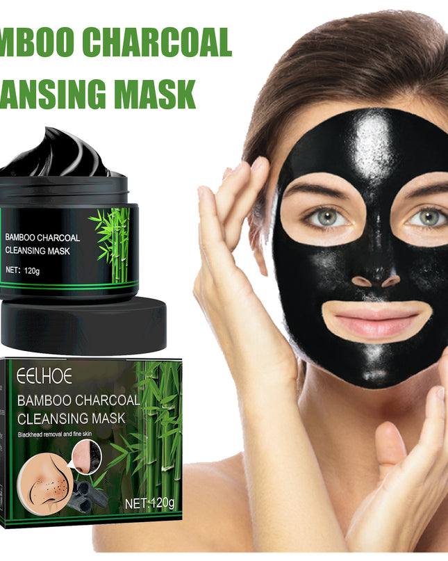 EELHOE Bamboo Charcoal Blackhead Removal Rip-Off Mask Moisturizing Blackhead Removal Acne Pore Shrinking Oil Control Mud Mask