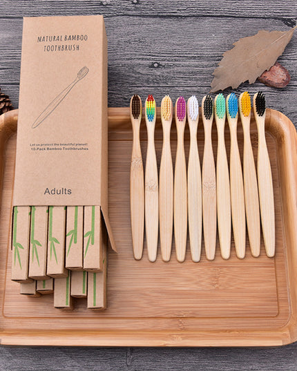 Household Simple Biodegradable Bamboo Toothbrush