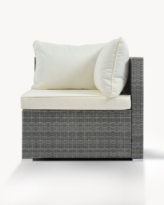 8-Pc Outdoor Patio Furniture Set, Garden Wicker Sofa, Single Sofa Combinable