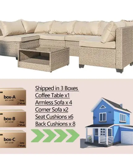 7-piece Patio Sofa Furniture Set