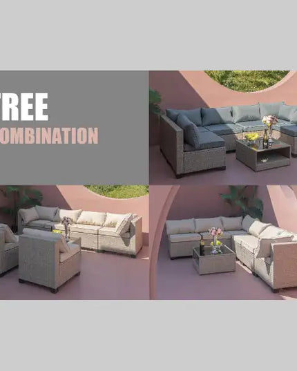 7-piece Patio Sofa Furniture Set